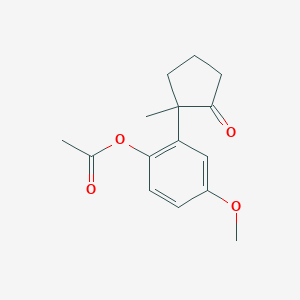 4-Methoxy-2-(1-methyl-2-oxocyclopentyl)phenyl acetate