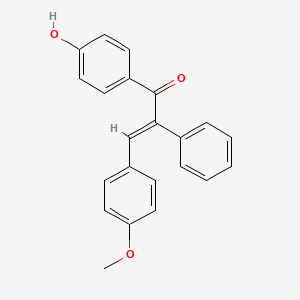 (E)-1-(4-hydroxyphenyl)-3-(4-methoxyphenyl)-2-phenylprop-2-en-1-one