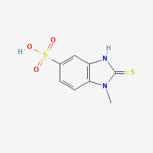 molecular formula C8H8N2O3S2 B14603585 1-Methyl-2-sulfanylidene-2,3-dihydro-1H-benzimidazole-5-sulfonic acid CAS No. 58089-28-4