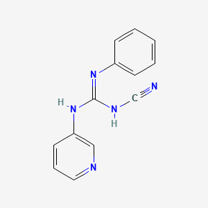 molecular formula C13H11N5 B14603634 Guanidine, 2-cyano-1-phenyl-3-(3-pyridyl)- CAS No. 60560-15-8