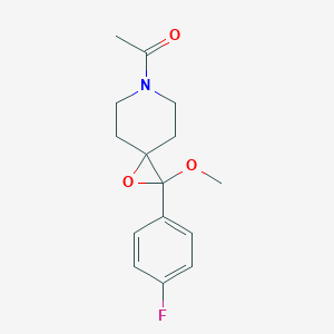 1-[2-(4-Fluorophenyl)-2-methoxy-1-oxa-6-azaspiro[2.5]octan-6-yl]ethan-1-one