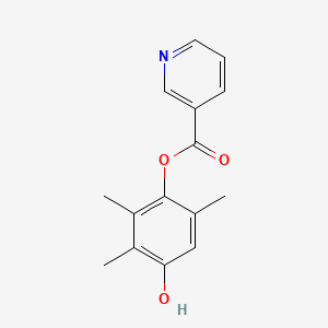 molecular formula C15H15NO3 B14603668 4-Hydroxy-2,3,6-trimethylphenyl pyridine-3-carboxylate CAS No. 60729-86-4