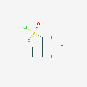 molecular formula C6H8ClF3O2S B1460368 [1-(Trifluoromethyl)cyclobutyl]methanesulfonyl chloride CAS No. 2044902-99-8