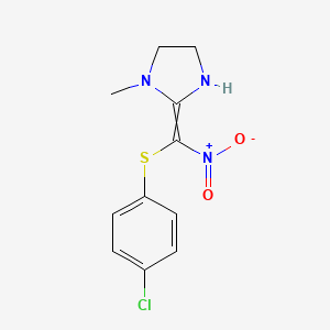 2-{[(4-Chlorophenyl)sulfanyl](nitro)methylidene}-1-methylimidazolidine