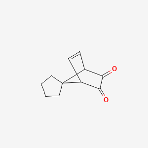 molecular formula C11H12O2 B14603682 Spiro(bicyclo(2.2.1)hept-5-ene-7,1'-cyclopentane)-2,3-dione CAS No. 60526-44-5