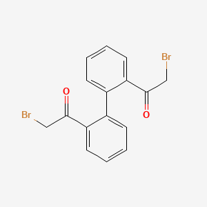 molecular formula C16H12Br2O2 B14603684 1,1'-([1,1'-Biphenyl]-2,2'-diyl)bis(2-bromoethan-1-one) CAS No. 60037-75-4