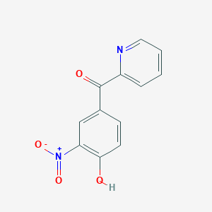 molecular formula C12H8N2O4 B14603688 (4-Hydroxy-3-nitrophenyl)(pyridin-2-yl)methanone CAS No. 58283-12-8