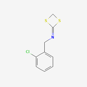 N-[(2-Chlorophenyl)methyl]-1,3-dithietan-2-imine