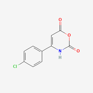 molecular formula C10H6ClNO3 B14603705 2H-1,3-Oxazine-2,6(3H)-dione, 4-(4-chlorophenyl)- CAS No. 58755-77-4