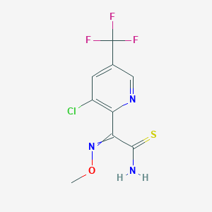 molecular formula C9H7ClF3N3OS B1460371 2-[3-Chloro-5-(trifluoromethyl)pyridin-2-yl]-2-(methoxyimino)ethanethioamide CAS No. 1823194-66-6