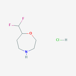 molecular formula C6H12ClF2NO B1460372 7-(Difluoromethyl)-1,4-oxazepane hydrochloride CAS No. 2059988-56-4