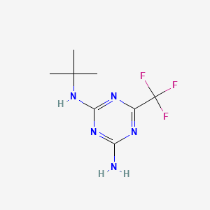 molecular formula C8H12F3N5 B14603735 1,3,5-Triazine-2,4-diamine, N-(1,1-dimethylethyl)-6-(trifluoromethyl)- CAS No. 58892-54-9