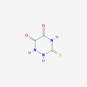 1,2,4-Triazine-5,6-dione, tetrahydro-3-thioxo-