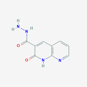 molecular formula C9H8N4O2 B14603761 2-Oxo-1,2-dihydro-1,8-naphthyridine-3-carbohydrazide CAS No. 60467-92-7