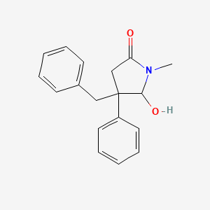 molecular formula C18H19NO2 B14603781 4-Benzyl-5-hydroxy-1-methyl-4-phenylpyrrolidin-2-one CAS No. 58804-54-9