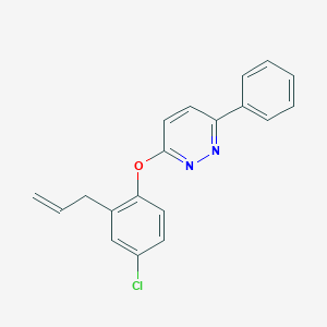 molecular formula C19H15ClN2O B14603810 3-(4-Chloro-2-prop-2-enylphenoxy)-6-phenylpyridazine CAS No. 61074-89-3