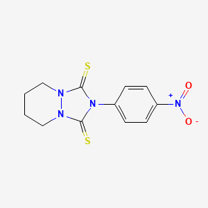 1h-(1,2,4)Triazolo(1,2-a)pyridazine-1,3(2h)-dithione, 2-(4-nitrophenyl)tetrahydro-