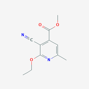 molecular formula C11H12N2O3 B14603826 Methyl 3-cyano-2-ethoxy-6-methylpyridine-4-carboxylate CAS No. 59225-12-6