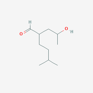 molecular formula C10H20O2 B14603830 2-(2-Hydroxypropyl)-5-methylhexanal CAS No. 61103-74-0