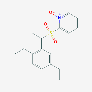 molecular formula C17H21NO3S B14603856 2-[1-(2,5-Diethylphenyl)ethanesulfonyl]-1-oxo-1lambda~5~-pyridine CAS No. 60264-48-4