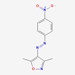 3,5-dimethyl-4-[(E)-(4-nitrophenyl)diazenyl]-1,2-oxazole