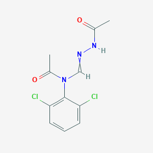 molecular formula C11H11Cl2N3O2 B14603874 N-[(2-Acetylhydrazinylidene)methyl]-N-(2,6-dichlorophenyl)acetamide CAS No. 57805-08-0