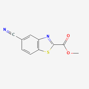 molecular formula C10H6N2O2S B1460392 Methyl 5-cyanobenzo[d]thiazole-2-carboxylate CAS No. 2231676-36-9