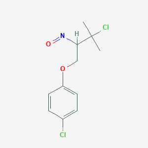 molecular formula C11H13Cl2NO2 B14603927 1-Chloro-4-(3-chloro-3-methyl-2-nitrosobutoxy)benzene CAS No. 58876-97-4