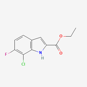 molecular formula C11H9ClFNO2 B1460393 Ethyl 7-chloro-6-fluoro-1H-indole-2-carboxylate CAS No. 1352899-51-4