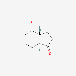 molecular formula C9H12O2 B14603935 (3aS,7aS)-Hexahydro-1H-indene-1,4(2H)-dione CAS No. 61154-29-8