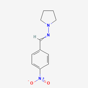 molecular formula C11H13N3O2 B14603944 1-(4-Nitrophenyl)-N-(pyrrolidin-1-yl)methanimine CAS No. 60144-30-1