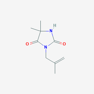 molecular formula C9H14N2O2 B14603962 5,5-Dimethyl-3-(2-methylprop-2-en-1-yl)imidazolidine-2,4-dione CAS No. 59004-93-2