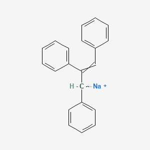 molecular formula C21H17Na B14603978 sodium;1,3-diphenylprop-1-en-2-ylbenzene CAS No. 58378-30-6