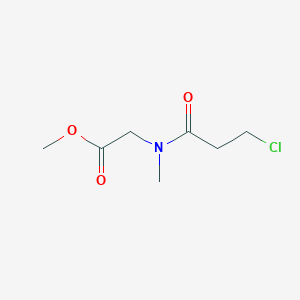 molecular formula C7H12ClNO3 B1460398 methyl 2-(3-chloro-N-methylpropanamido)acetate CAS No. 1020992-22-6