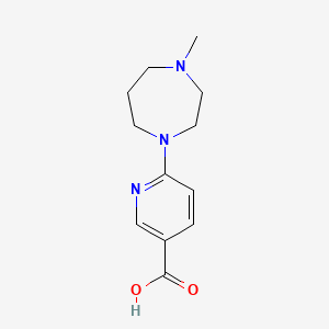 B1460402 6-(4-Methyl-1,4-diazepan-1-yl)nicotinic acid CAS No. 1042786-56-0