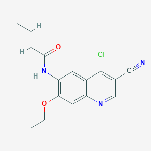 molecular formula C16H14ClN3O2 B1460404 (E)-N-(4-氯-3-氰基-7-乙氧基喹啉-6-基)丁-2-烯酰胺 CAS No. 1403831-79-7