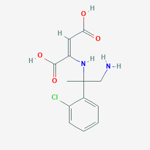 2-((1-Amino-2-(2-chlorophenyl)propan-2-yl)amino)fumaric acid