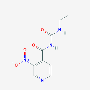 molecular formula C9H10N4O4 B14604076 N-(Ethylcarbamoyl)-3-nitropyridine-4-carboxamide CAS No. 59290-74-3