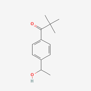 1-[4-(1-Hydroxyethyl)phenyl]-2,2-dimethylpropan-1-one