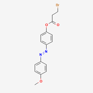 molecular formula C16H15BrN2O3 B14604087 4-[(E)-(4-Methoxyphenyl)diazenyl]phenyl 3-bromopropanoate CAS No. 58586-52-0