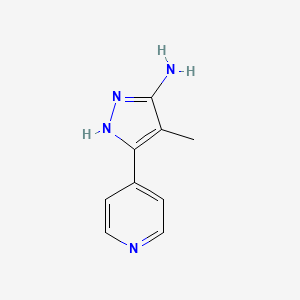 molecular formula C9H10N4 B1460410 4-甲基-3-(吡啶-4-基)-1H-吡唑-5-胺 CAS No. 1187767-00-5