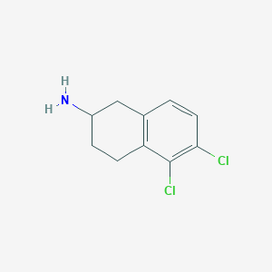 molecular formula C10H11Cl2N B14604125 5,6-Dichloro-1,2,3,4-tetrahydronaphthalen-2-amine CAS No. 57915-89-6