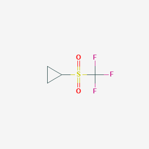 molecular formula C4H5F3O2S B14604145 (Trifluoromethanesulfonyl)cyclopropane CAS No. 57964-43-9