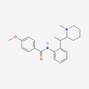 molecular formula C22H28N2O2 B14604149 4-Methoxy-N-{2-[1-(1-methylpiperidin-2-yl)ethyl]phenyl}benzamide CAS No. 58754-29-3