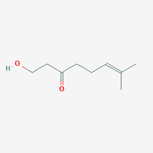 molecular formula C9H16O2 B14604150 1-Hydroxy-7-methyloct-6-EN-3-one CAS No. 59633-06-6