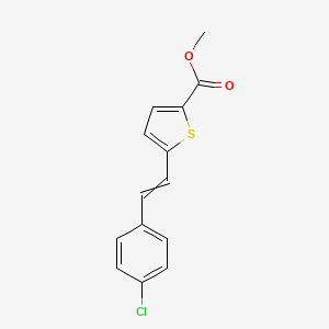 molecular formula C14H11ClO2S B14604196 Methyl 5-[2-(4-chlorophenyl)ethenyl]thiophene-2-carboxylate CAS No. 61100-19-4