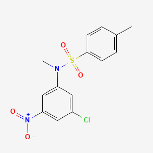 N-(3-Chloro-5-nitrophenyl)-N,4-dimethylbenzene-1-sulfonamide