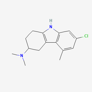 molecular formula C15H19ClN2 B14604220 7-Chloro-N,N,5-trimethyl-2,3,4,9-tetrahydro-1H-carbazol-3-amine CAS No. 60481-54-1