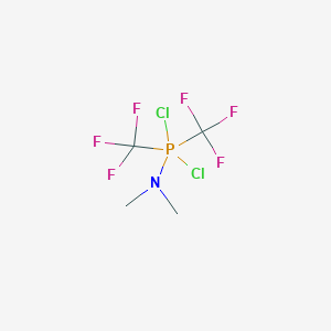 molecular formula C4H6Cl2F6NP B14604254 1,1-Dichloro-N,N-dimethyl-1,1-bis(trifluoromethyl)-lambda~5~-phosphanamine CAS No. 60478-97-9