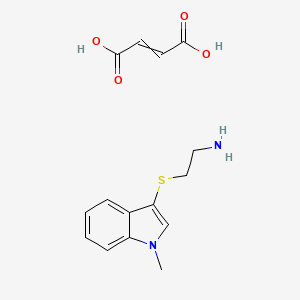 molecular formula C15H18N2O4S B14604299 But-2-enedioic acid;2-(1-methylindol-3-yl)sulfanylethanamine CAS No. 61021-49-6